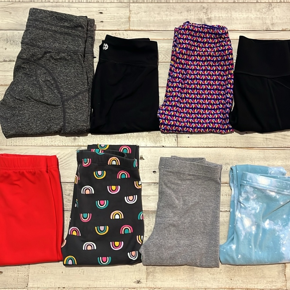 Girls Leggings, Cat Jack, Carters Kid, LuLaRoe, Old Navy, All In Motion 8 Pairs - Picture 3 of 12
